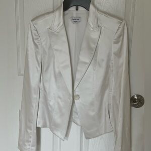Bebe Satin One Button Blazer